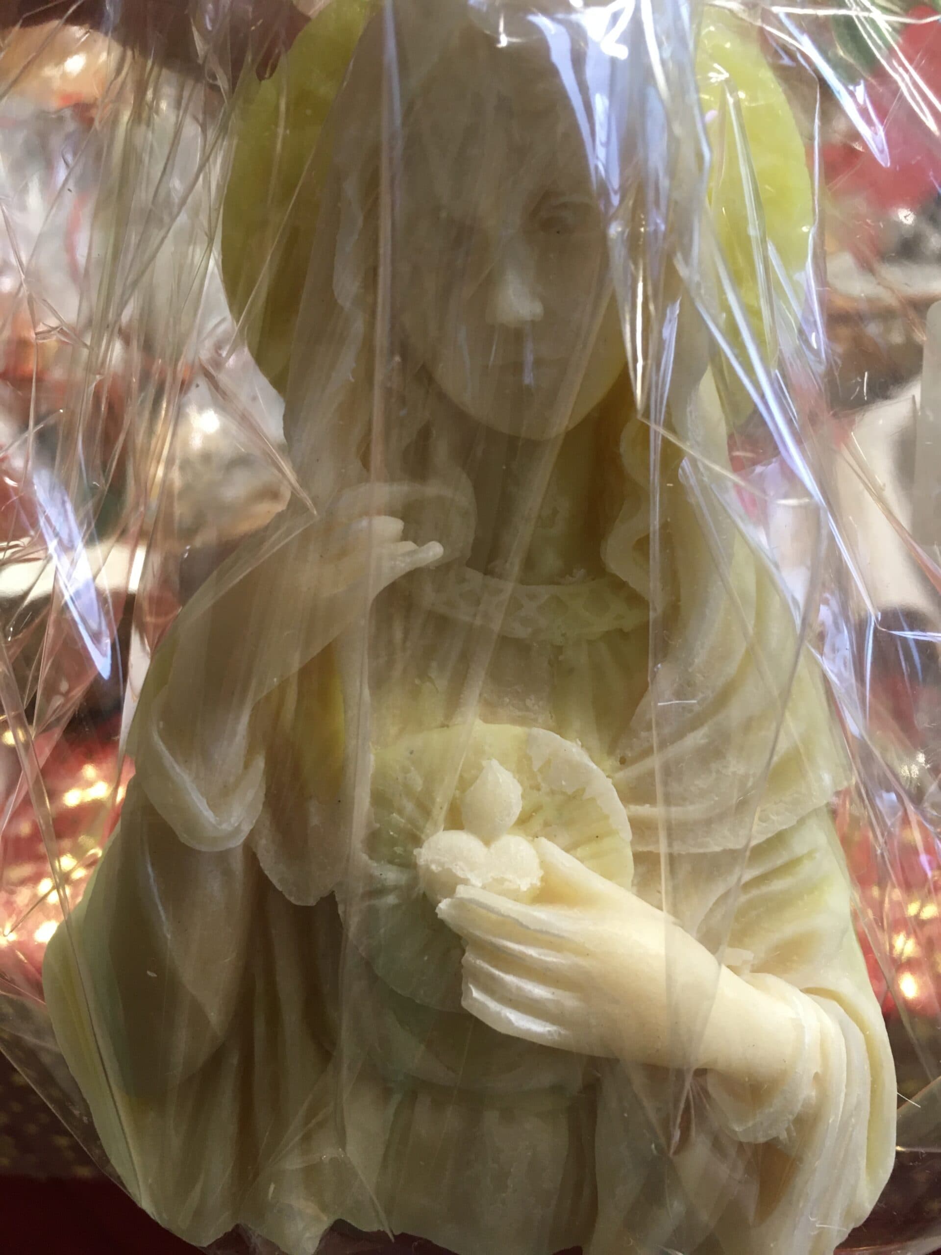 Statuette en cire du Sacré-Cœur de Jésus